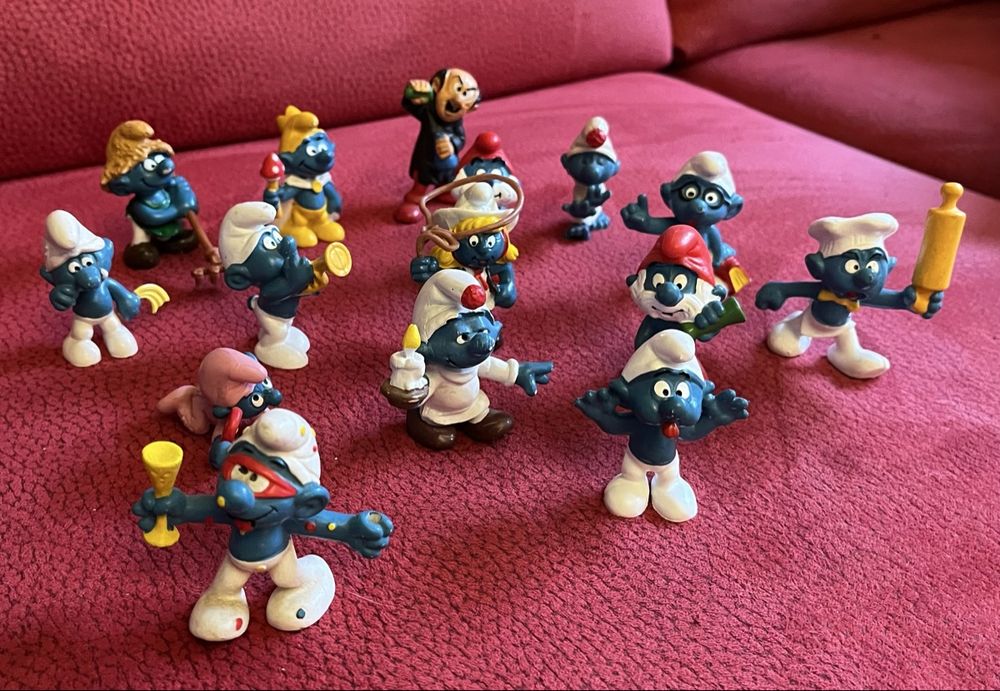 12-tlg. Schlümpfe Figuren Set | Blaue Tortendeko Für Geburtstag & Party