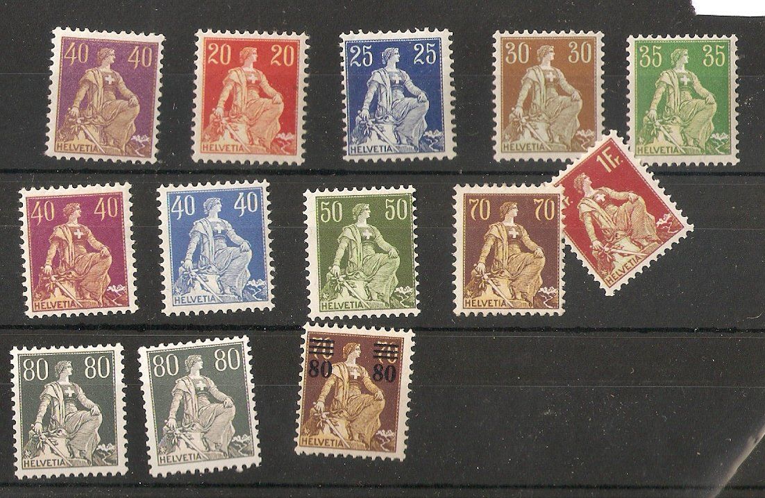 Tutti i francobolli: 13 Helvetia mit Schwert ** – Nuovo (secondo la descrizione) da Lausanne venduto da Whorvath
