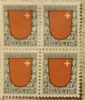 Sellos Suiza, 1920  Schwyz bloque 4