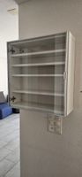 Wandschrank mit Glastür weiss vier Regalböden gebraucht