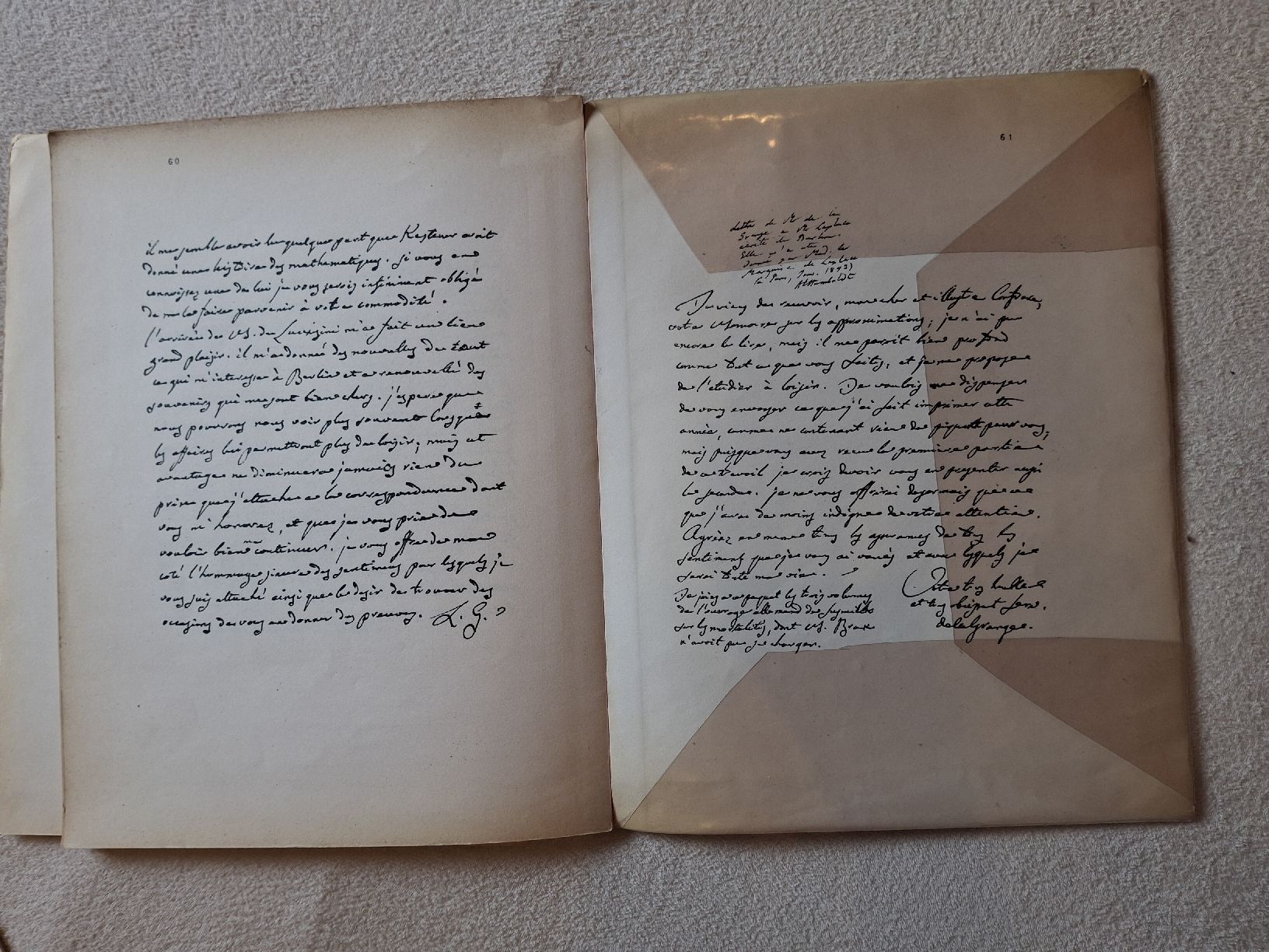 Livres: Lettres inédites Lagrange à Euler, histoire des sciences – D'occasion à Villiers par san_jn5w 5