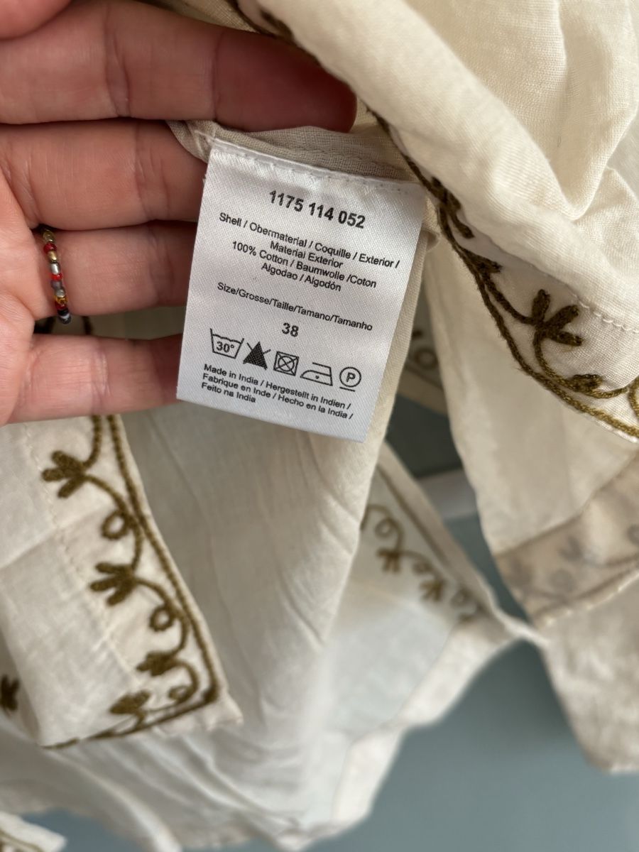 Camicette: DAY Boho Bluse bestickt Baumwolle Gr. 38 beige – Usato da Zürich venduto da divewhites01 4