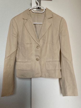 Damen Blazer Gr 34 Seide/Leinen