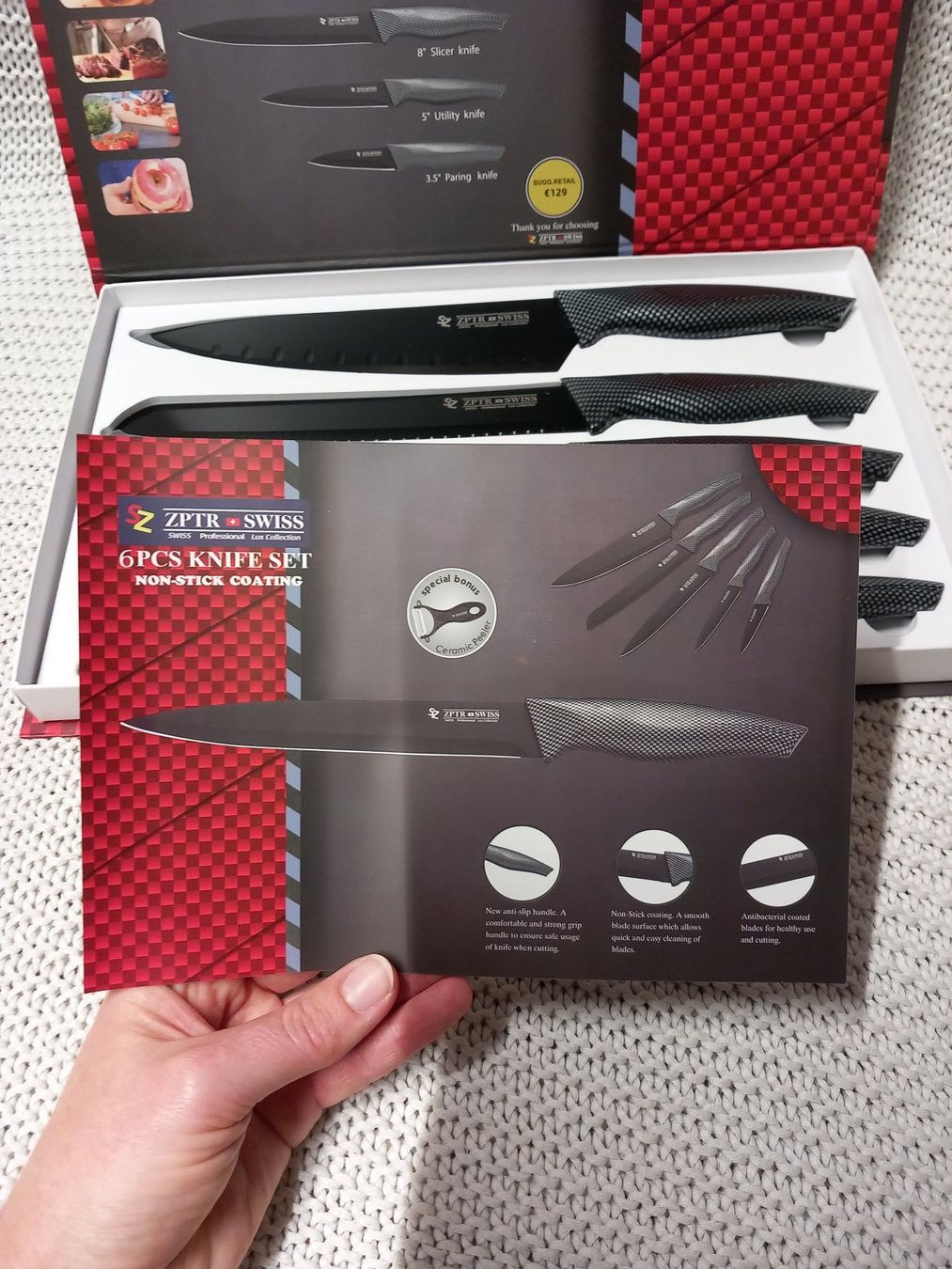 Swiss Coltelli: SWISS Messer-Set 5-teilig plus Schäler NEU – Nuovo e nell'imballaggio originale da Gwatt (Thun) venduto da umwelt-brocki 3