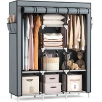 Kleiderschrank, Stoffschrank, 2 Kleiderstangen, Faltschrank