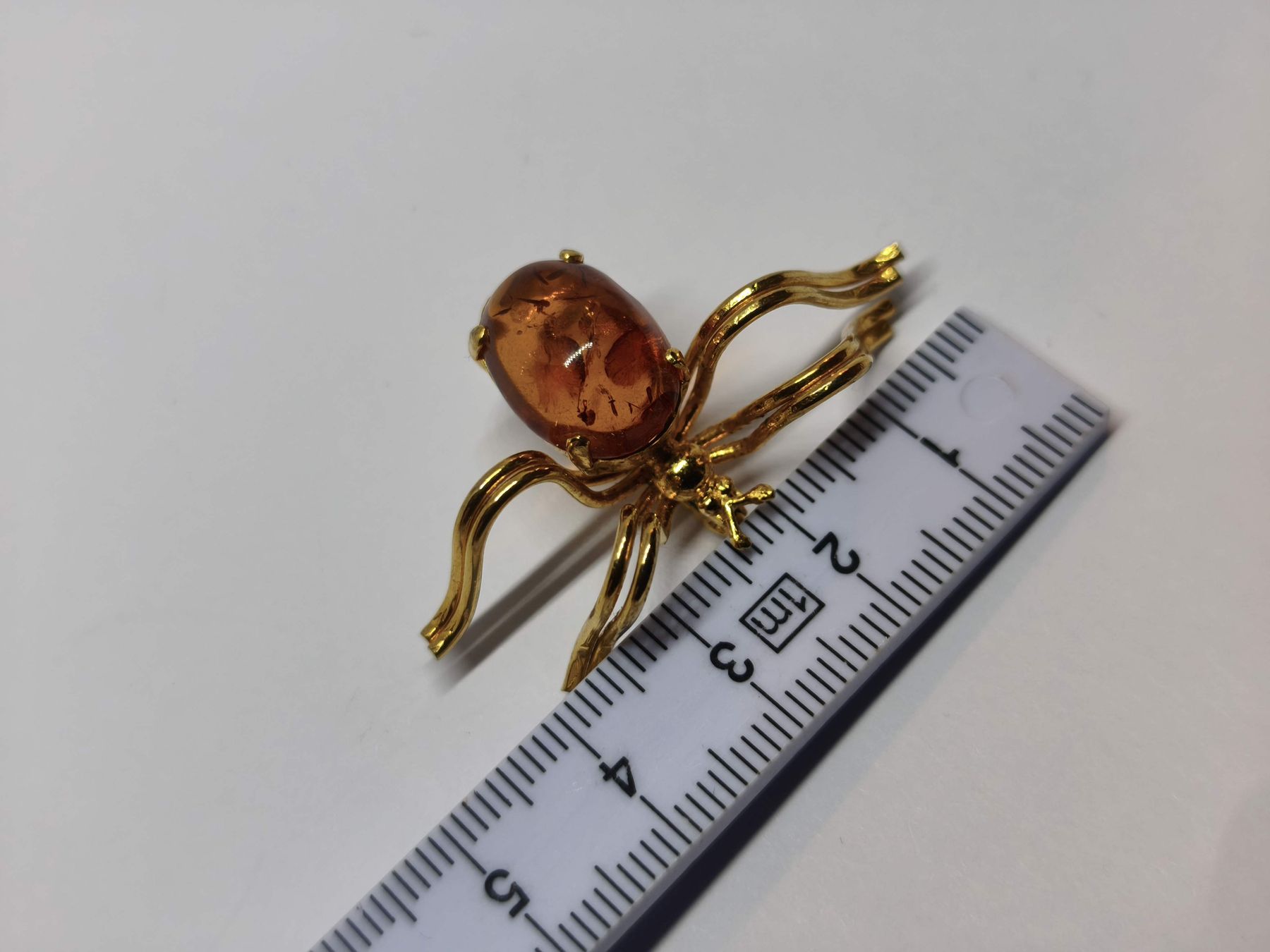 Spille & Fermagli: Brosche Spinne Bernstein Goldfarben Damen Schmuck  – Usato da St. Gallen venduto da GIULESGG 6