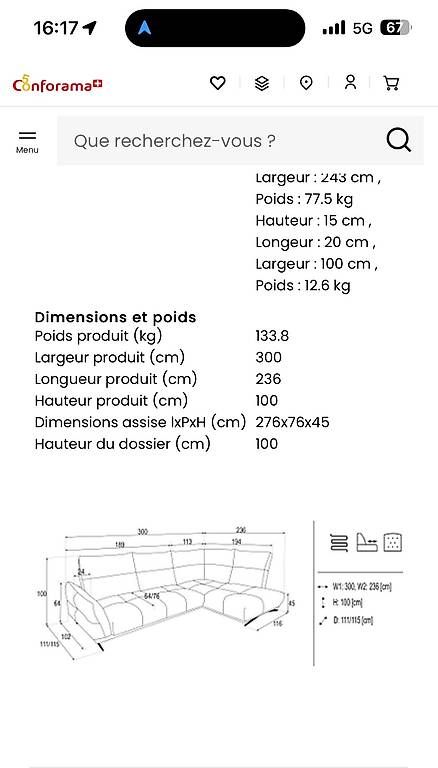 Sofas: Canapé angle à droit – Neuf avec emballage d'origine à Mannens par eli_yn9n 4