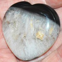 Deko Heilstein K-580 – Schwarzes Geode Achat Herz – 4x4cm