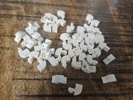 lego 6091 lot de 50 pièces White Slope, Curved 2 x 1 x 1 1/3