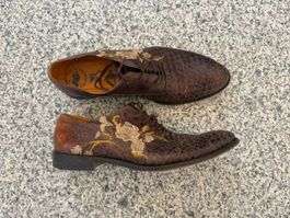 Schnürschuhe Leder braun Grösse 40