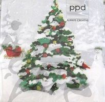 Serviette white christmas 25x25 (w502) 3Stk.