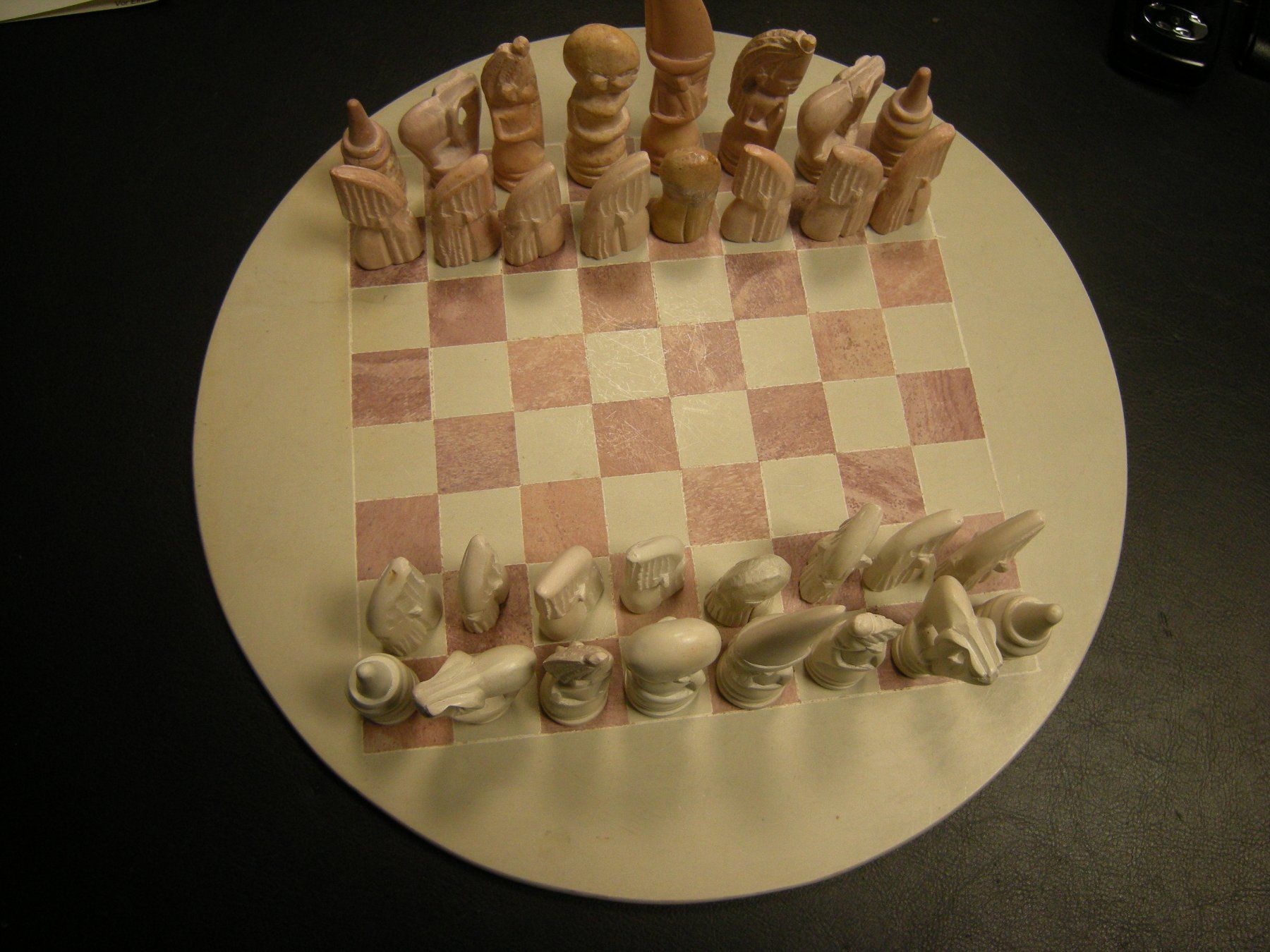 Spiele: Schach Schachspiel Speckstein – Gebraucht aus Holziken von Rupe