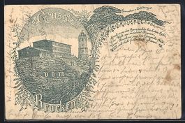 Vorläufer-Lithographie Brocken, 1895, G