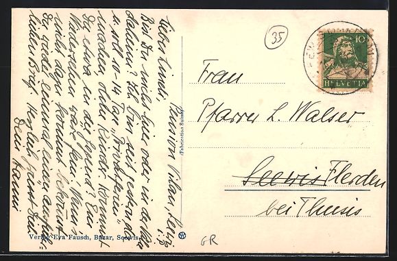 Cartoline postali: AK Seewis, Kirche mit Scesaplana – Usato da Berlin venduto da bartko-reher 1