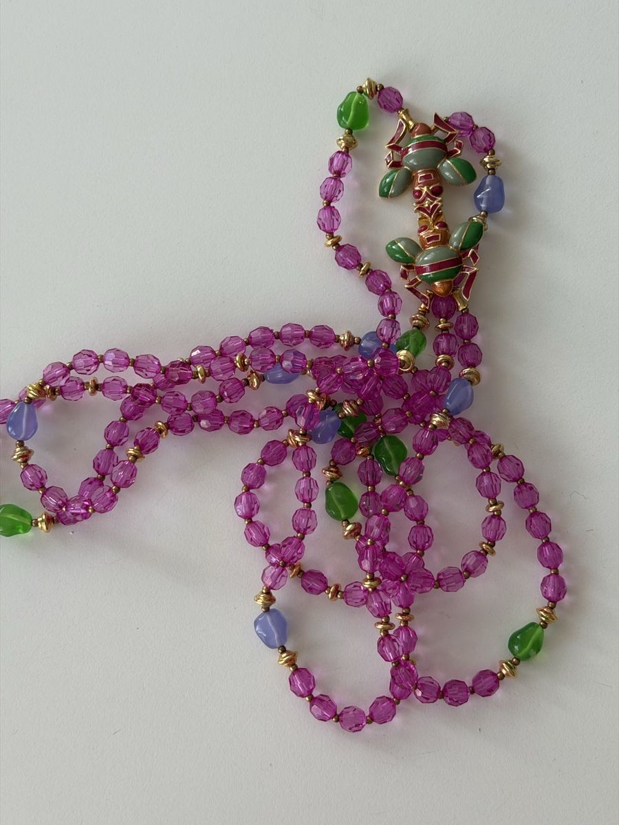 Catenine: Bunte Vintage Halskette mit Käfer-Verschluss – Usato da Winterthur venduto da tat_ky5h 2