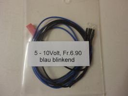 Blinkende LED 5-10Volt, blau, Neu, ideales Zubehör.