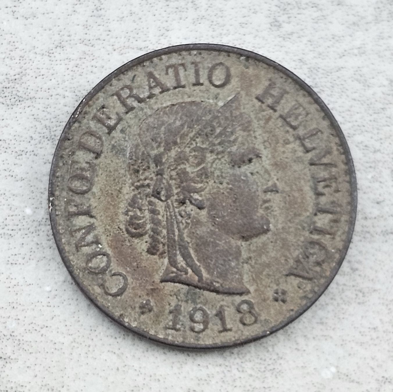Tutti le monete: CH 10 centimes 1918, dés CHF 1.- – Usato da PERLY venduto da Csrg 3