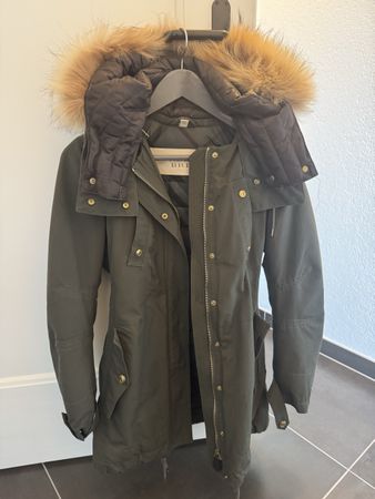 Burberry Brit Daunen-Parka 3-in-1, Echtfell, Gr. 34/XS-S