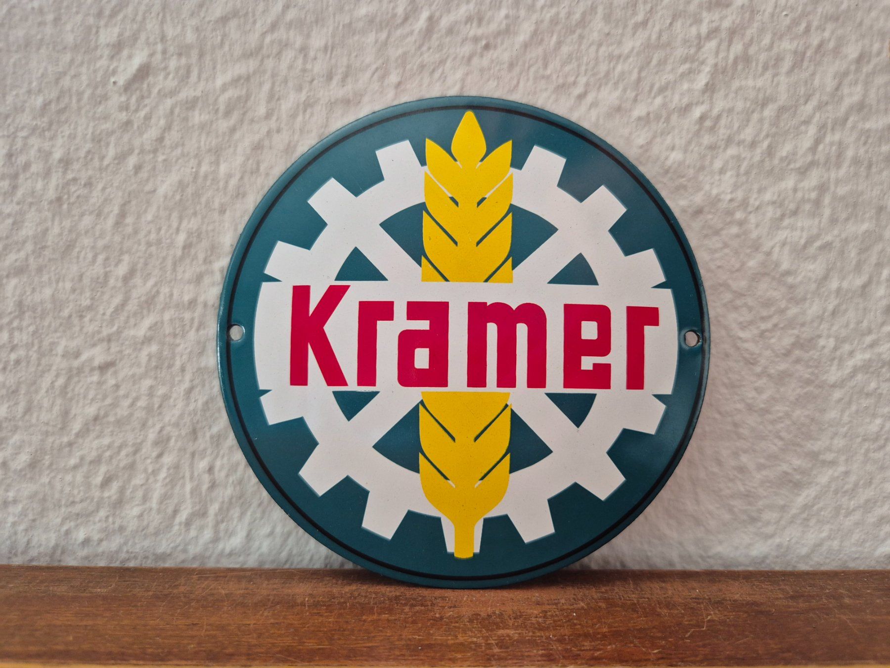 Kramer Schilder: Emailschild Kramer Traktor Logo Emaille Schild Reklame Retro – Neu (gemäss Beschreibung) aus Schaffhausen von pfanis09