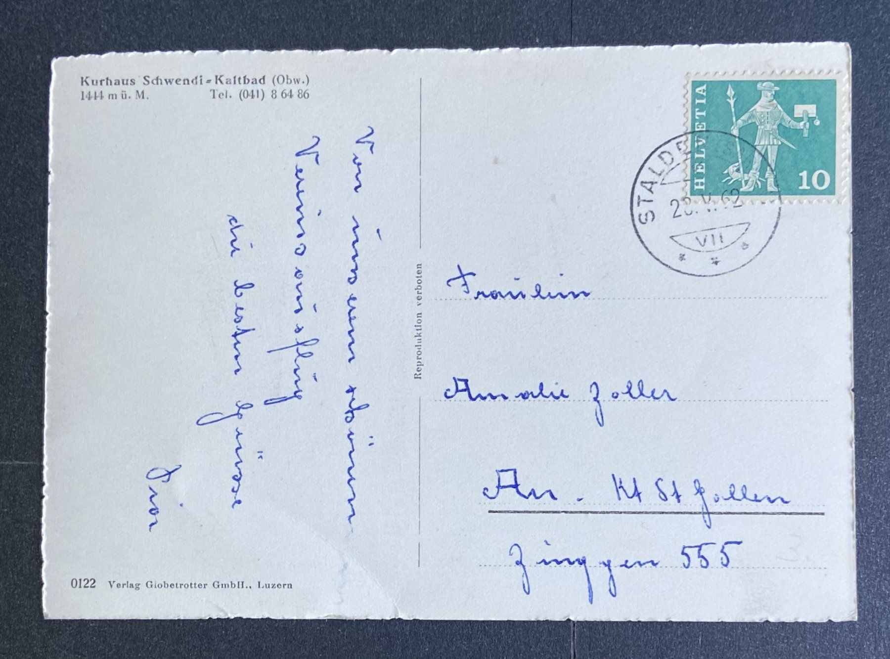 Cartes postales: AK Glaubenberg mit Rickhubel – D'occasion à Böckten par Hansi36 1