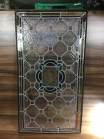 Antikes Jugendstil Fenster mit Schutzengel Bleiverglast