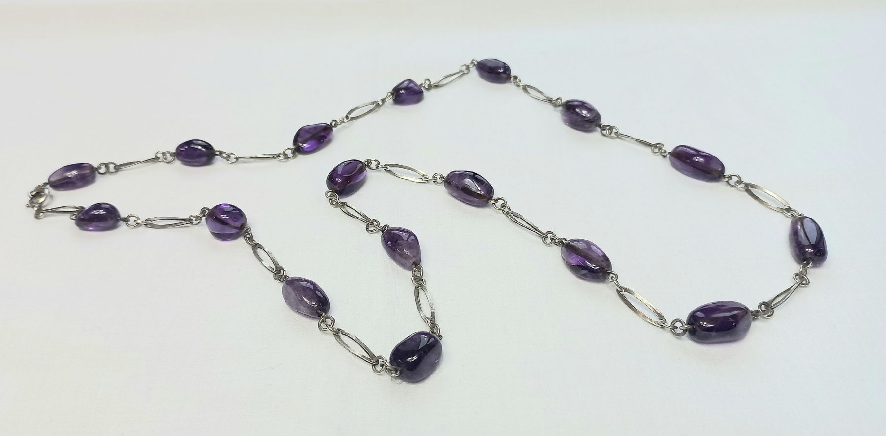 Catenine: Wunderschöne Amethyst-Kette, Silber, Vintage! – Usato da Buchs AG venduto da Dzirul 3