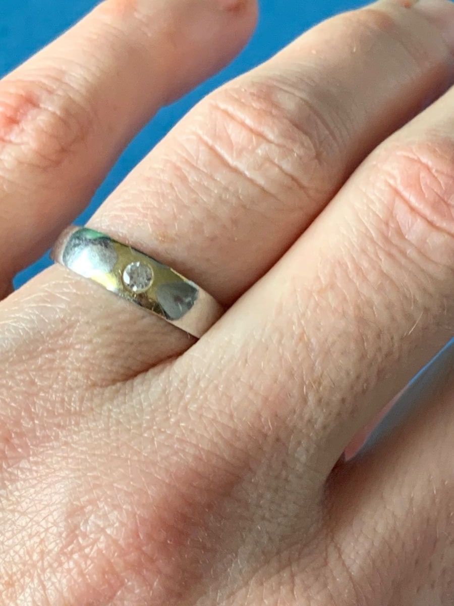 Anelli: Silberring mit Goldkreuz (55) – Usato da Laufen venduto da Bellebellezza 7