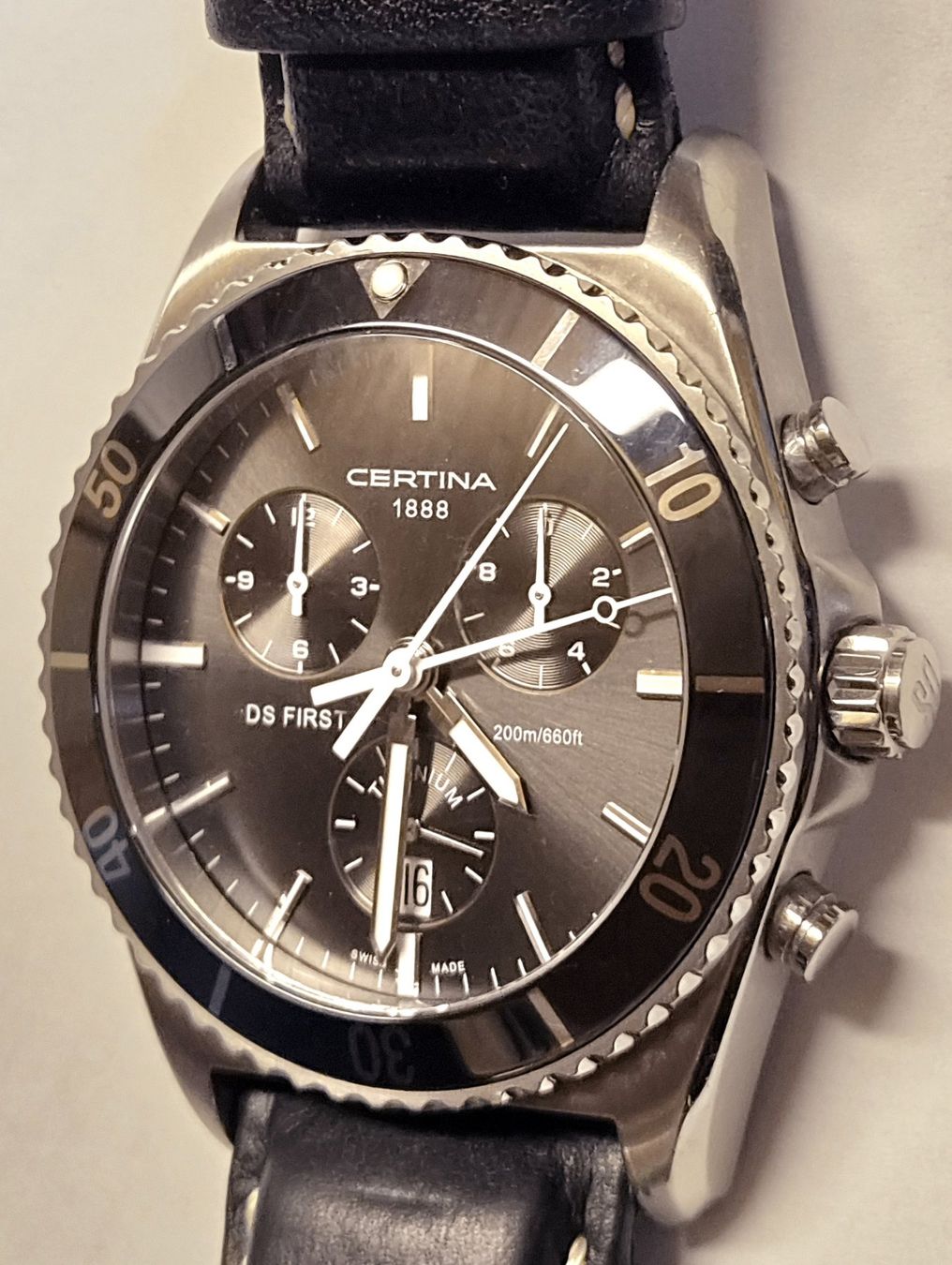 Certina Uhren: Certina DS First Titanium Chrono Uhr . – Gebraucht aus Madiswil von Willys4 7