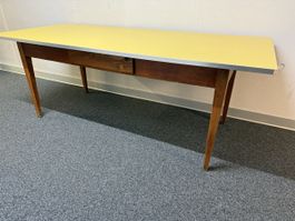 Küchentisch mit Schublade 2m. Gross  Vintage Esstisch