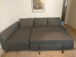 Ecksofa Schlaffunktion grau guter Zustand
