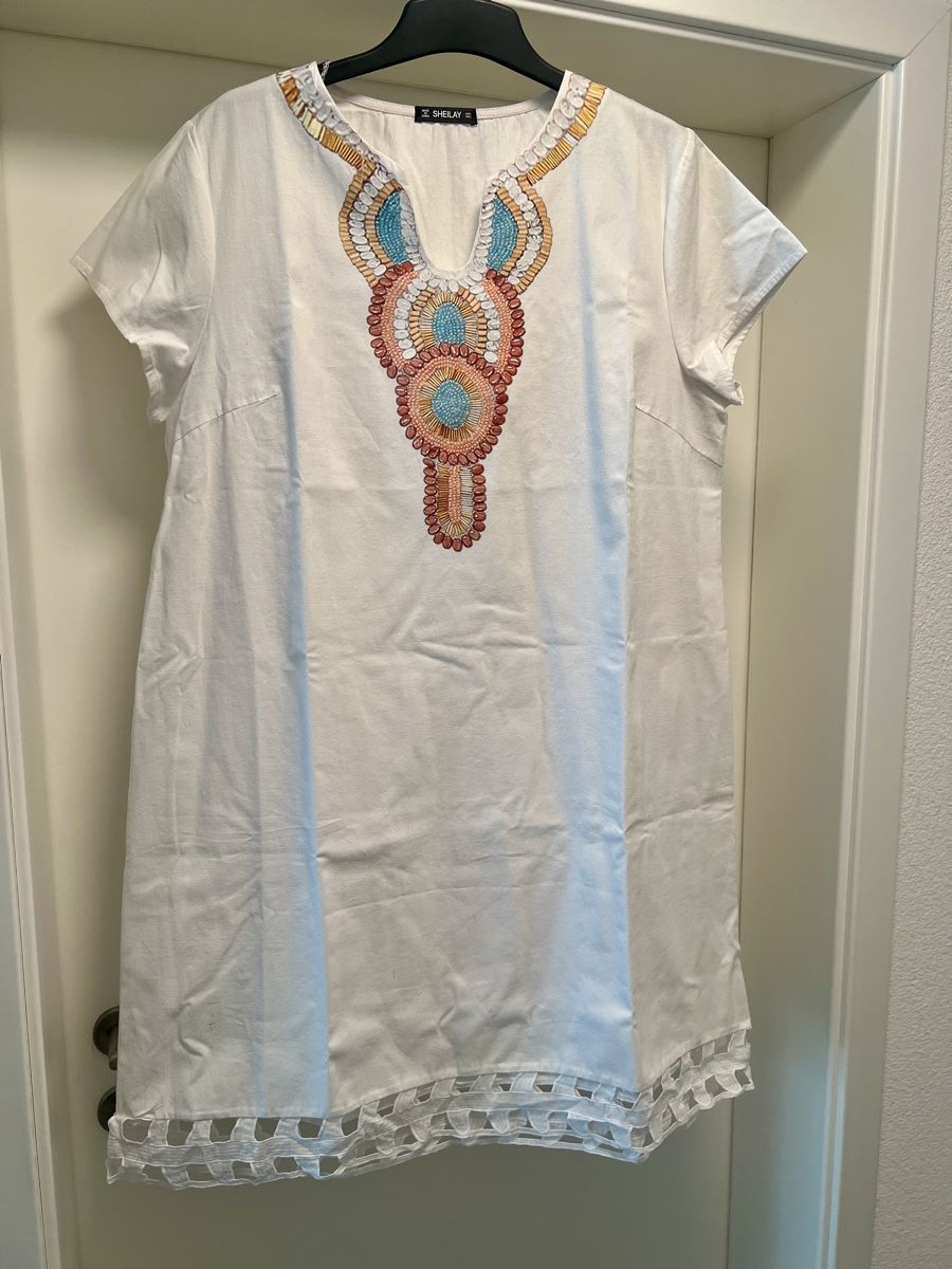 Kleider: Robe d'été blanche avec broderie – Neu (gemäss Beschreibung) aus Châtel-St-Denis von Calou1820