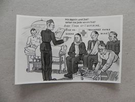 CH Humor Motiv Karte Miltär Rueblikarte Bären Katzen ca.1940