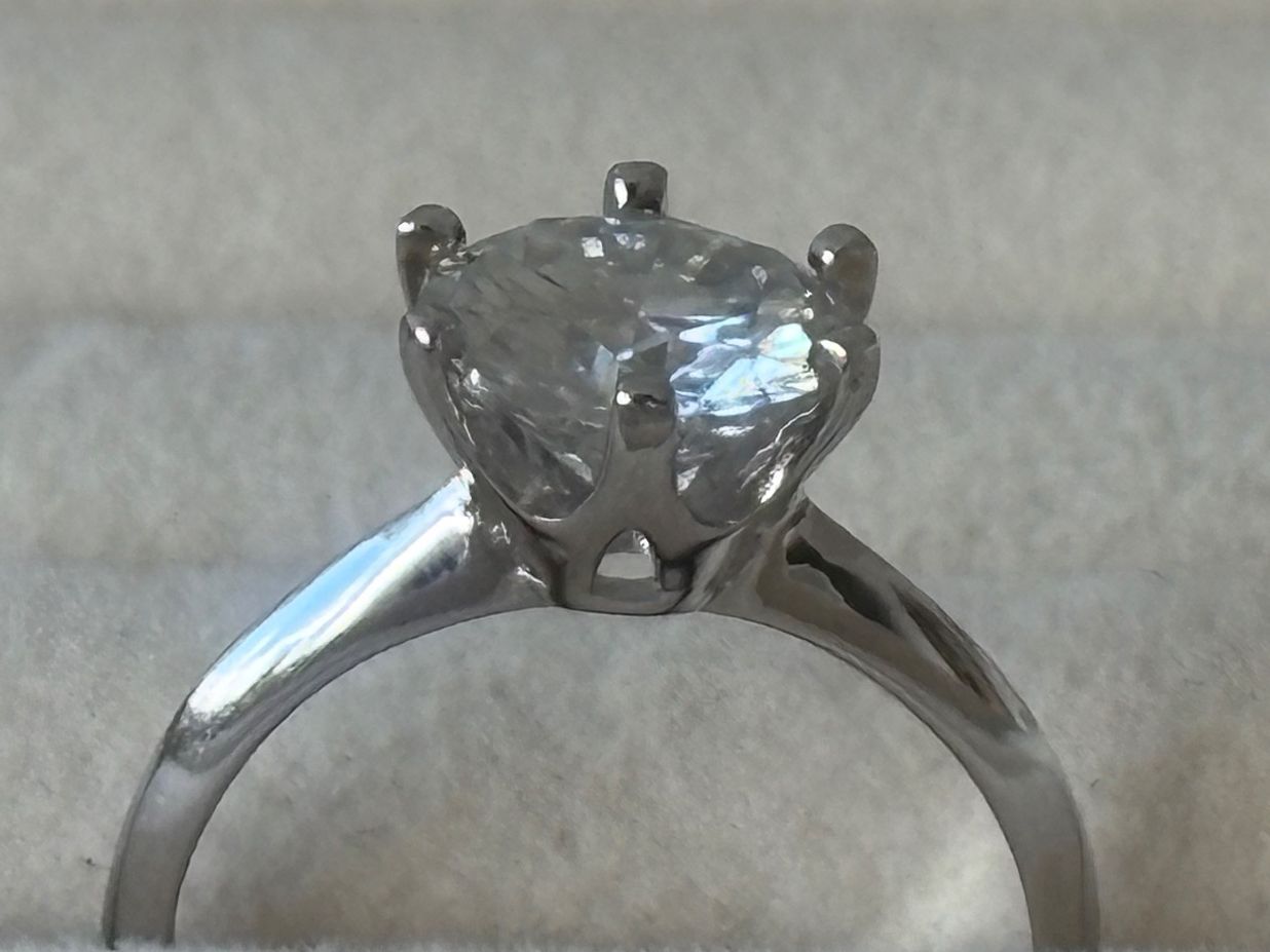 Ringe: 💚 Luxus Elegante Gr.18/8 Ring Solitär  Farbe Silber – Neu (gemäss Beschreibung) aus Biel-Bienne von Roserosse13 8