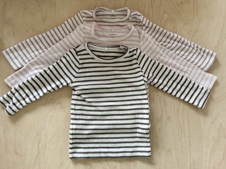 3er Set Langarmshirt / Next / 80 / mit 38% Modal