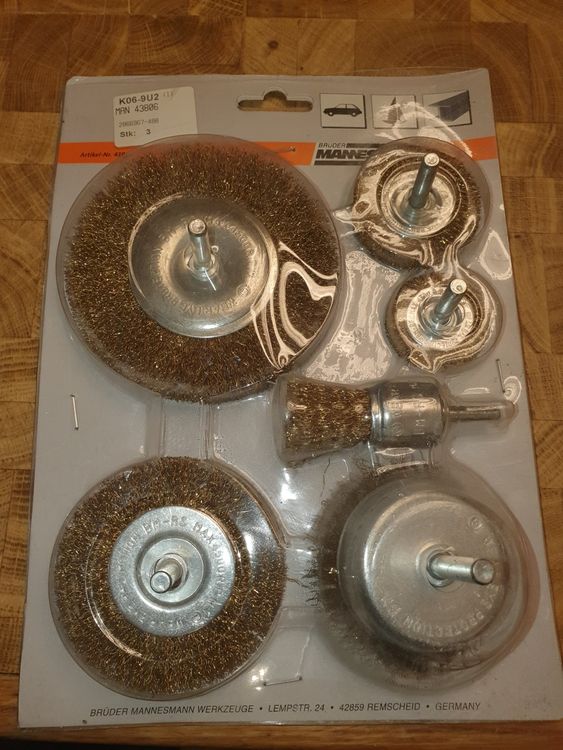 2x Drahtbürsten Für EFB 400 Fugenreiniger - Edelstahl Bürstenset