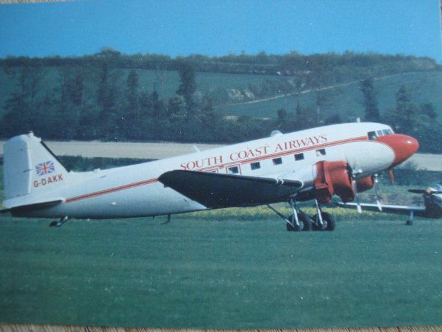 Cartoline postali: South Coast Airways DC-3C G-DAKK – Nuovo e nell'imballaggio originale da Thun venduto da Abigboss
