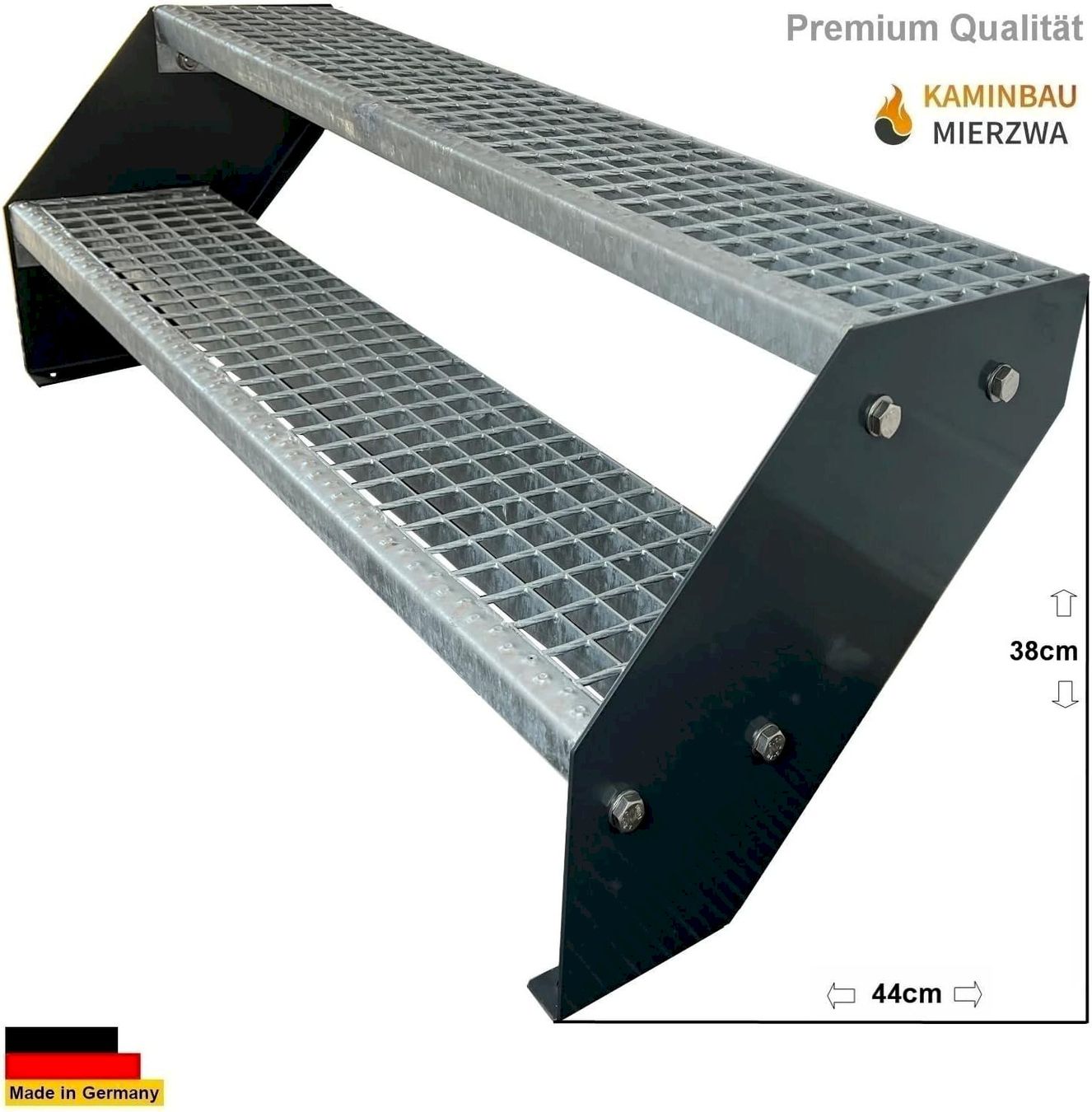 Altro: Stahltreppe 2 Stufen 100x38cm anthrazit – Nuovo e nell'imballaggio originale da Bottighofen venduto da zaap 1