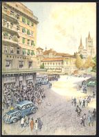 Lausanne, Cafe Vaudois, Place de la Ripo