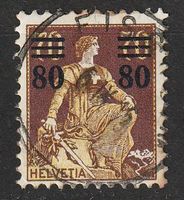 1915 Helvetia mit Schwert 80/70