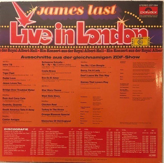 Dischi in vinile: 6x LP James Last – Usato da Grüningen venduto da azulvinyl 1