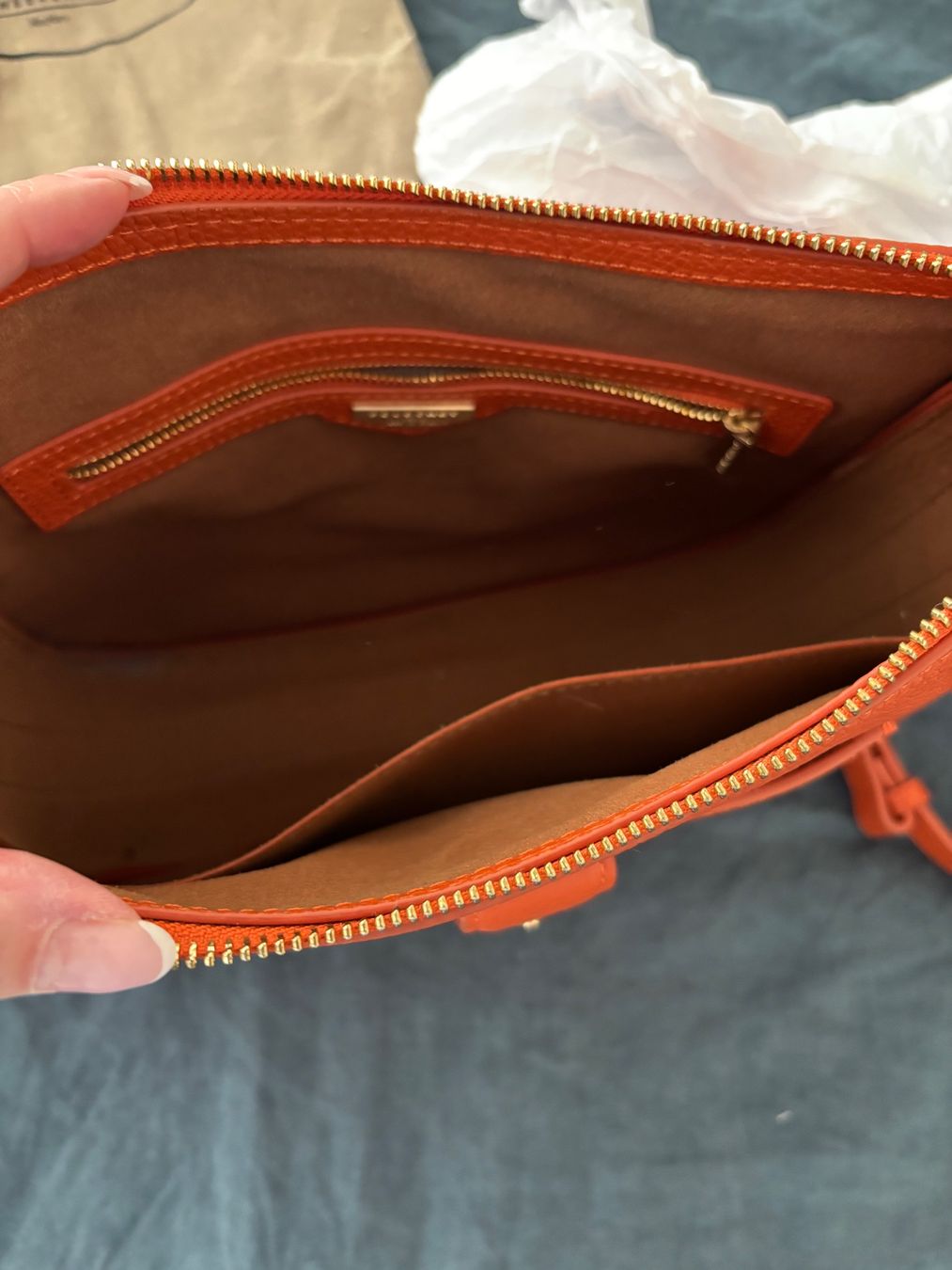 Sacs femmes: Tasche Leder Pourchet orange – Neuf (Voir description) à Wettswil par Pixie 3