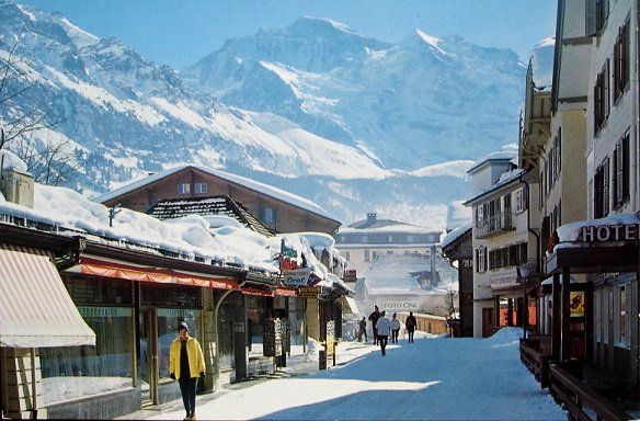 Cartoline postali: WENGEN Dorfpartie – Nuovo (secondo la descrizione) da Jona venduto da philajona