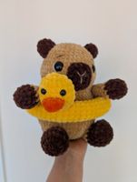 Amigurumi Capybara mit Ente Schwimmreifen 22cm