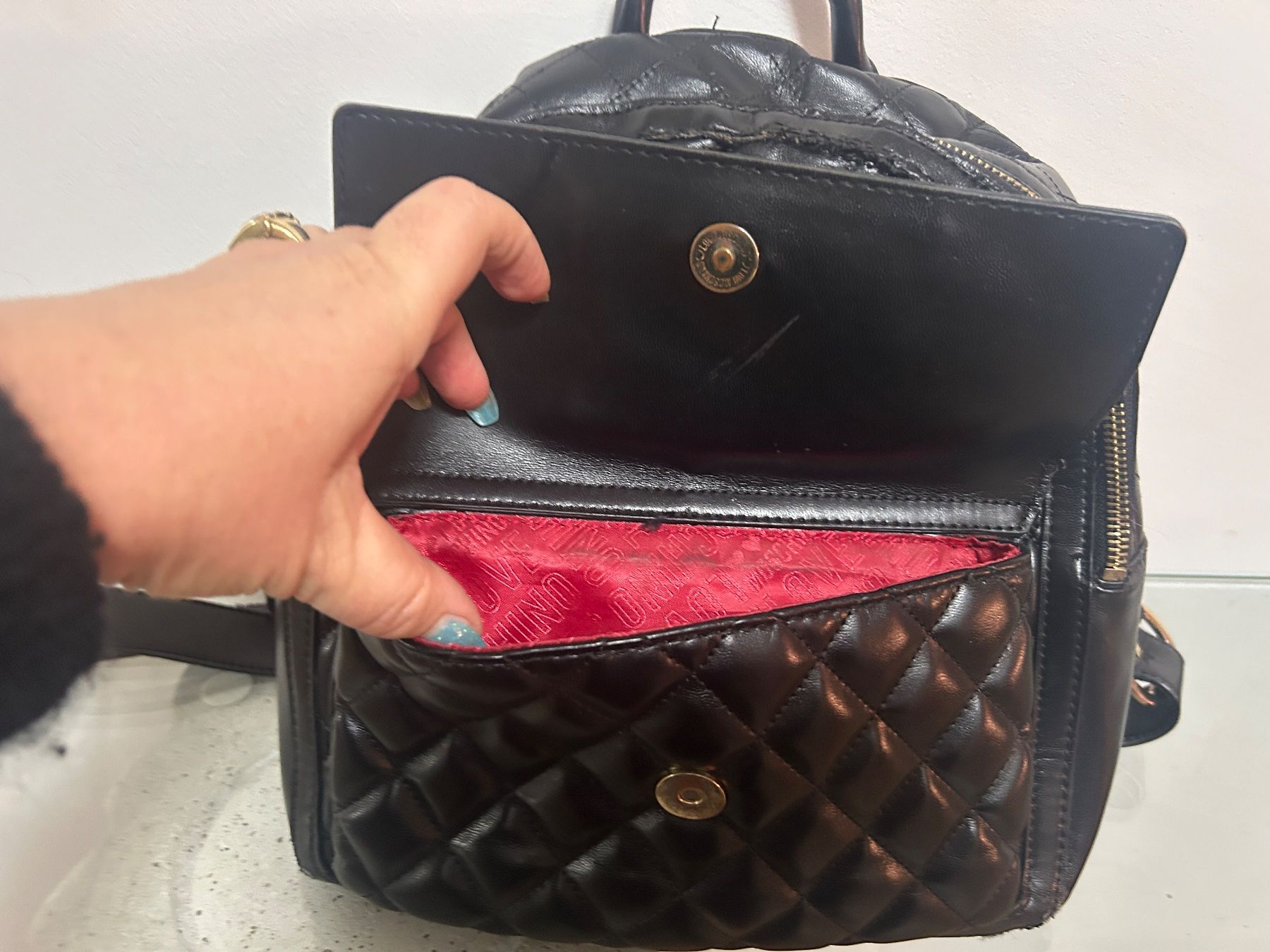 Moschino Zaini: Love Moschino Rucksack, schwarz, gesteppt – Usato da Regensdorf venduto da Spyke55 3