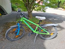 Kinderfahrrad Ghost, 20 Zoll, grün-blau