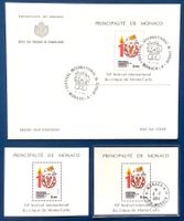 1984 Monaco FDC + Block 27 ** ET Zirkus Festival  Montecarlo