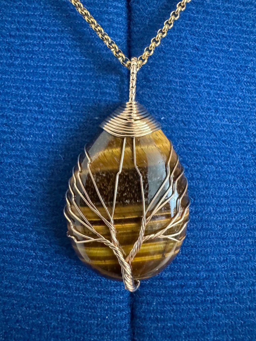 Catenine: Kette mit Anhänger aus Tiegerauge – Nuovo (secondo la descrizione) da Dübendorf venduto da Sonibell 1