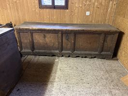 Holztruhe, alte Truhe, vintage