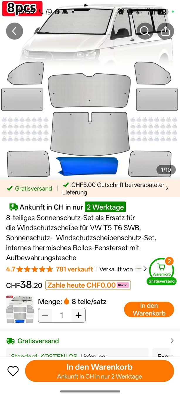 Accessori per altri veicoli: Sonnenschutz Auto – Nuovo (secondo la descrizione) da Zürich venduto da Fabienne.S01 4