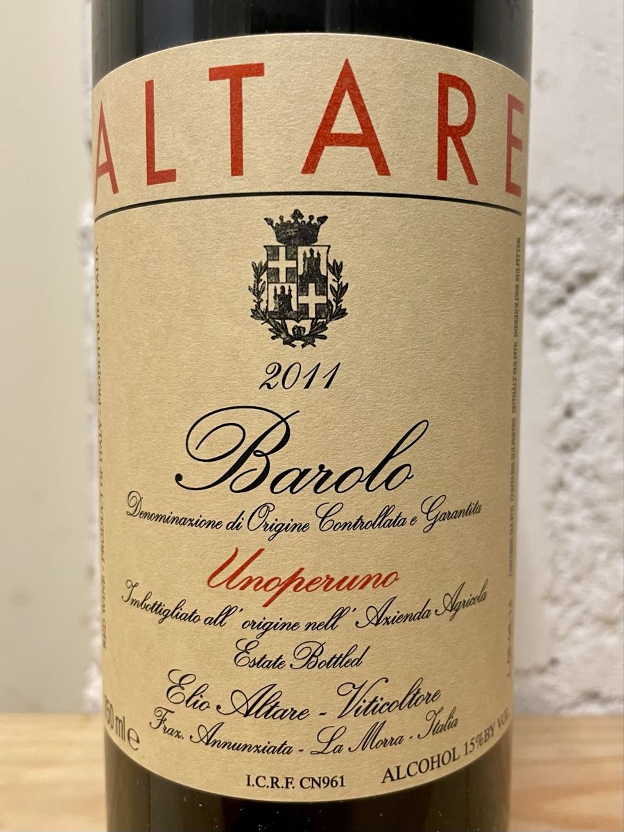 Vins: Barolo UNOPERUNO 2011, Elio Altare, aus Klimakeller. – Neuf (Voir description) à Zürich par Bohn